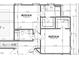 Upstairs floor plan exhibiting the layout of bedrooms #2 and #3, and their relationship to the bathrooms at 1224 Red Cedar Ct # 33, Youngsville, NC 27596