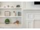 A stylish and useful built-in shelving unit in a home at 175 Stonecrest Way, Pittsboro, NC 27312