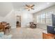 Bright living room with comfortable seating and custom millwork at 175 Stonecrest Way, Pittsboro, NC 27312