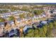 A tranquil neighborhood seen from above, featuring a mix of houses, lush greenery, and a peaceful residential environment at 309 Malvern Hill Ln, Morrisville, NC 27560