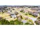Expansive aerial view of a neighborhood showcasing various homes and large lots at 3337 Scarlet Oak Dr, Mebane, NC 27302