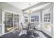 The kitchen boasts a breakfast nook with large windows and sliding glass doors at 3337 Scarlet Oak Dr, Mebane, NC 27302
