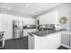 Updated kitchen with stainless steel appliances, white cabinets, and sleek countertops at 3337 Scarlet Oak Dr, Mebane, NC 27302