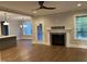 Living room features a fireplace and hardwood floors at 3909 Cedar Knolls Dr # 6, Youngsville, NC 27596