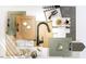 Sample of hardware finishes, faucet styles, and countertop color options for this home's modern kitchen at 3928 Willow Gate Way, Raleigh, NC 27604