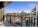 Balcony view of the city skyline at 523 S West St # 502, Raleigh, NC 27601