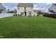 Expansive backyard featuring a well-maintained lawn and providing ample space for outdoor activities at 711 Weathervane Way, Rocky Mount, NC 27803