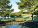 Scenic golf course view with lake and mature trees at 1117 Golden Star Way, Wake Forest, NC 27587