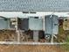 Aerial view of the patio and deck in the backyard featuring a white picket fence and garden at 1217 Maroon Dr, Durham, NC 27713