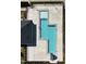 Aerial view of a community pool at 1421 Sweetclover Dr, Wake Forest, NC 27587