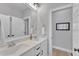Bright bathroom featuring a double vanity, ample storage, and contemporary fixtures for a luxurious feel at 1421 Sweetclover Dr, Wake Forest, NC 27587
