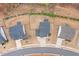 Birds-eye view of house showing driveway, lawn and roof at 176 E Ravano Dr, Clayton, NC 27527