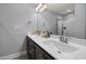 Bathroom featuring a double sink vanity with contemporary fixtures at 176 E Ravano Dr, Clayton, NC 27527