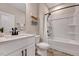 Clean bathroom features a sleek vanity, modern faucet, and a tub/shower combination at 186 Madden Rose Loop, Garner, NC 27529