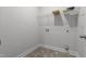 Laundry room featuring connections for a washer and dryer and overhead wire shelving at 229 S Prince Henry Way Way, Cameron, NC 28326
