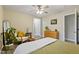 Comfortable bedroom features neutral walls, modern decor and a ceiling fan at 2305 Fitzgerald Ave, Durham, NC 27707