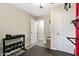 Workout room with weights and a pull-up bar, creating a convenient fitness space at home at 2305 Fitzgerald Ave, Durham, NC 27707