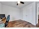 Inviting office space featuring a modern desk setup and plenty of closet space at 240 Forest Meadow Ln, Franklinton, NC 27525
