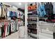Walk-in closet with organized shelving and hanging storage for clothing at 2981 Thurman Dairy Loop, Wake Forest, NC 27587