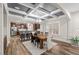 Comfortable dining room with open floorplan, stainless steel appliances, and outdoor view at 2981 Thurman Dairy Loop, Wake Forest, NC 27587
