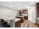 Modern kitchen featuring granite countertops, stainless steel appliances and convenient breakfast bar at 2981 Thurman Dairy Loop, Wake Forest, NC 27587