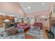 Open-concept living space with seamless flow to kitchen and dining area at 5512 Spring Bluffs Ln, Raleigh, NC 27606