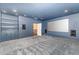 A cozy home theater with comfortable seating, projector screen, and recessed lighting at 148 Evington Dr, Pittsboro, NC 27312