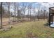 Expansive backyard offering a serene view of the property and surrounding greenery at 161 Kerr Lake Club Dr, Henderson, NC 27537