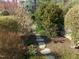 Beautiful landscaped garden path with stone steps and lush greenery at 201 W Park Dr, Raleigh, NC 27605