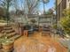 Outdoor patio featuring brick flooring and ample seating, perfect for relaxation and entertaining at 201 W Park Dr, Raleigh, NC 27605