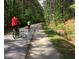 Scenic paved path through a lush green forest, perfect for walking, running or cycling at 2021 Trident Maple Ln, Chapel Hill, NC 27517