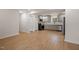 Modern kitchen with stainless steel appliances, and open floor plan at 2607 Nation Ave, Durham, NC 27707
