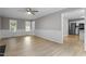 Open living room with wood flooring and plenty of natural light at 270 S Ridge Dr, Garner, NC 27529