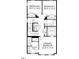 Detailed floor plan showing the bedrooms, bathrooms, and walk-in closet layout for efficient space planning at 2900 Kempthorne Rd # 57, Cary, NC 27519