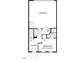 Detailed floor plan showing the foyer, bedroom, bathroom, and garage layout, offering a clear view of the home's structure at 3106 Kempthorne Rd # 57, Cary, NC 27519