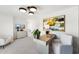 Home office featuring a large desk, contemporary art, a modern light fixture and comfortable seating at 2900 Kempthorne Rd # 57, Cary, NC 27519