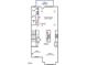 Second floor floorplan showing stairs, kitchen, Gathering room, deck and powder room at 319 Chesapeake Commons St # 103, Garner, NC 27529
