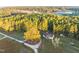 An aerial view of a home in a rural setting with mature tree coverage at 381 Reams Dr, Middlesex, NC 27557