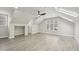 Spacious bedroom featuring modern flooring, skylights, and recessed lighting at 4436 Talcott Dr, Durham, NC 27705