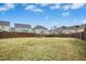 Expansive backyard featuring a wooden fence and room for landscaping and recreation at 8004 Gilano Dr, Raleigh, NC 27603