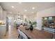 Open layout with a spacious kitchen featuring a large island and modern appliances at 15 Merle Dr, Wendell, NC 27591