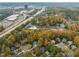Scenic aerial view of neighborhood with easy access to highway and city skyline at 10 Marchmont Ct, Durham, NC 27705