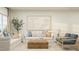Cozy living room with neutral tones, stylish furniture, large windows, and tasteful decor at 109 Queenstown Dr # 9, Kenly, NC 27542