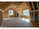 Unfinished bedroom with vaulted ceilings and dormer windows at 2410 Carpenter Pond Rd, Raleigh, NC 27613