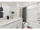 Bright bathroom with a white vanity, modern fixtures, and a shower/tub combination at 2906 Kempthorne Rd # 54, Cary, NC 27519
