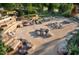 Unique park feature with tiered stone steps, decorative rocks, and a splash pad area at 2906 Kempthorne Rd # 54, Cary, NC 27519