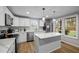 Well-lit kitchen with an island, stainless steel appliances and white cabinets at 2908 Woods Pl, Raleigh, NC 27607