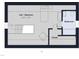 Floor plan displaying layout of the home's second floor including loft bedroom, bathroom, and closet at 301 W Hill S Ave, Hillsborough, NC 27278