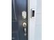 Close-up of a front door with a digital lock and a Ring doorbell at 3019 Vitner Dr, Durham, NC 27704