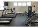 This gym features treadmills, stationary bikes, and weight training equipment at 622 Ravensworth Dr, Garner, NC 27529